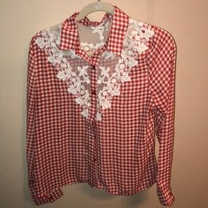 Checkered Cowgirl Button Up